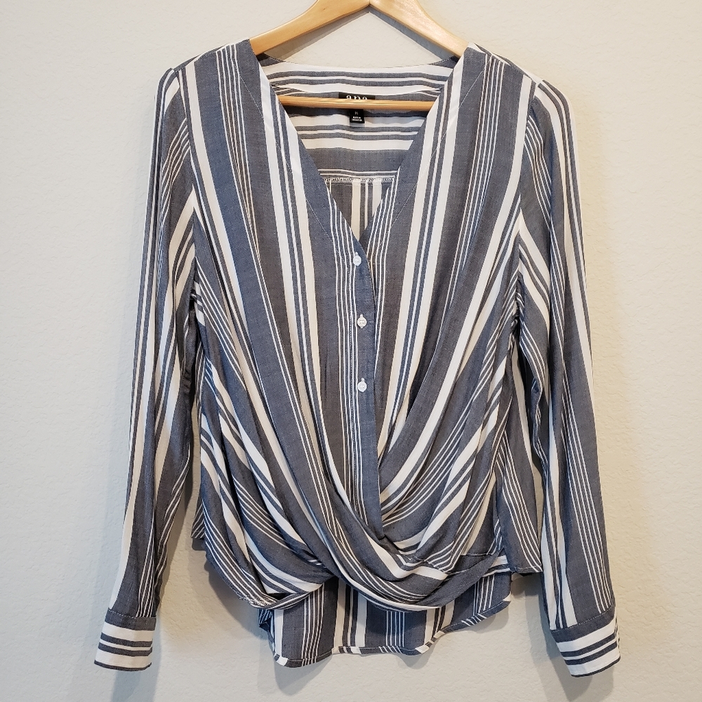 Striped Cross Front Top